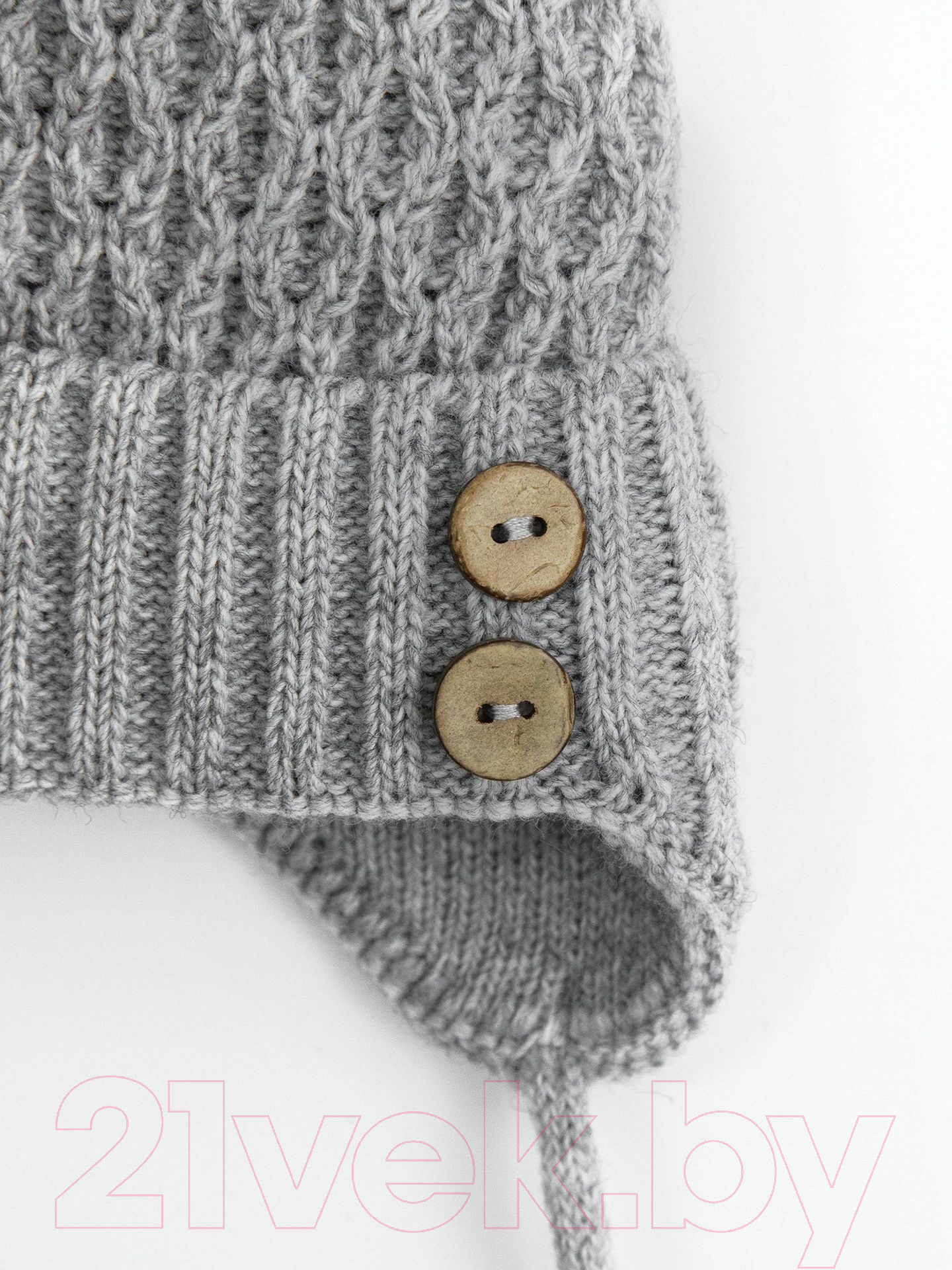 Шапочка для малышей Amarobaby Pure Love Wool / AB-OD20-PLW16/11 (серый, р-р 38-40) — фото 5