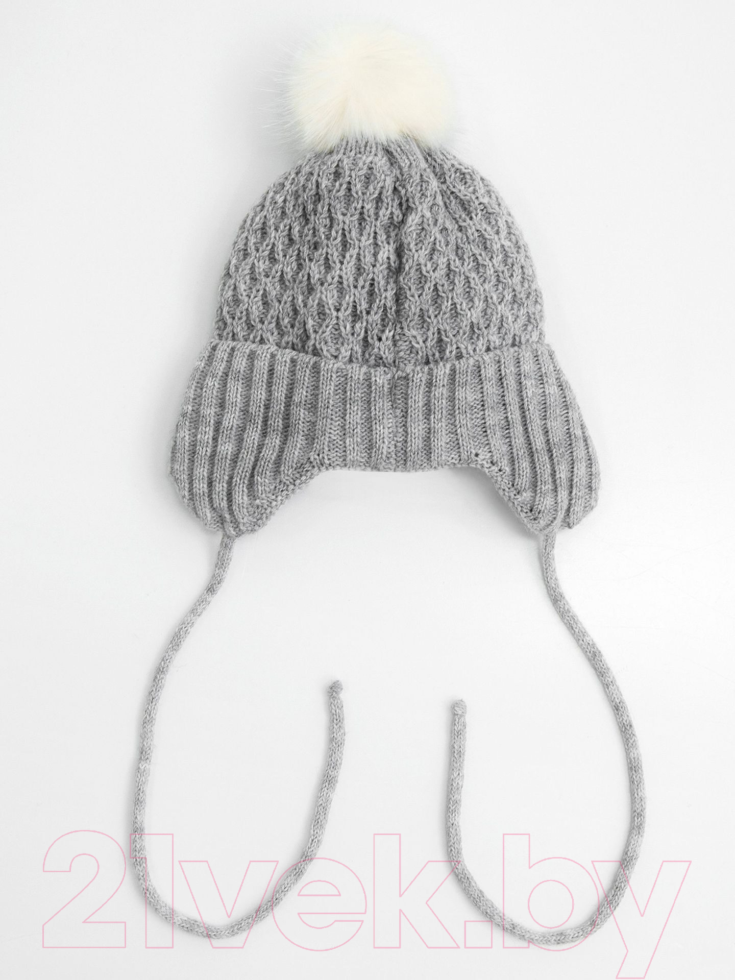 Шапочка для малышей Amarobaby Pure Love Wool / AB-OD20-PLW16/11 (серый, р-р 38-40) — фото 3