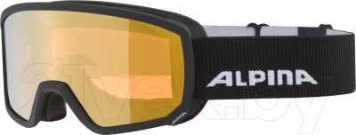 Маска горнолыжная Alpina Sports 2021-22 Scarabeo S Q-Lit / A7261833 (черный)