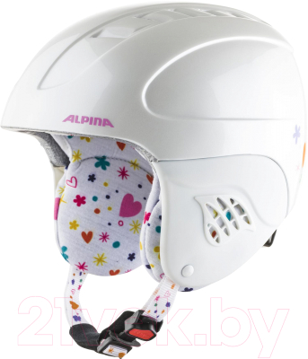 Шлем горнолыжный Alpina Sports 2021-22 Carat / A9035-62 (р-р 51-55, белый/Deco)