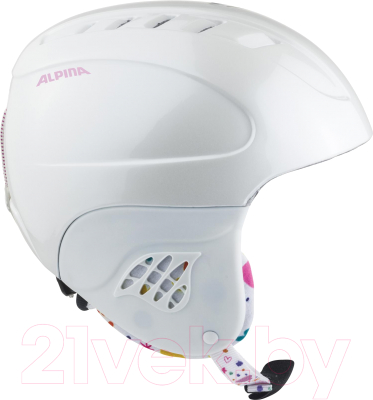 Шлем горнолыжный Alpina Sports 2021-22 Carat / A9035-62 (р-р 51-55, белый/Deco)