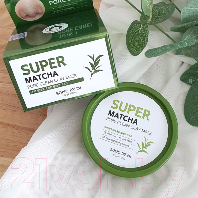 Маска для лица кремовая Some By Mi Super Matcha Pore Clean Clay Mask (100г)