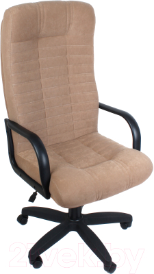 Кресло офисное Деловая обстановка Атлант Стандарт флок (микрофибра/коричневый)