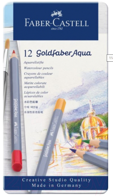 Набор акварельных карандашей Faber Castell Goldfaber Aqua / 114612 (12шт)