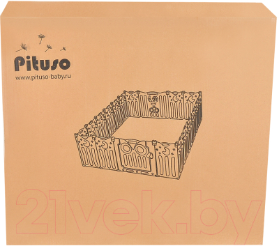 Игровой манеж Pituso Сова / L-ZDWL03 (персиковый/белый)