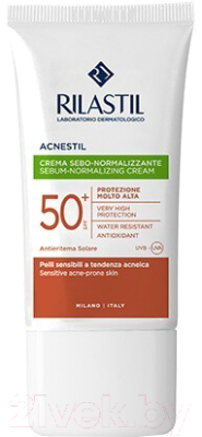 Крем для лица Rilastil Acnestil Себо-нормализующий для кожи склонной к акне SPF 50+ (40мл)