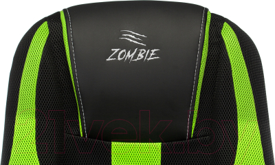 Кресло геймерское Бюрократ Zombie 9 (черный/салатовый)