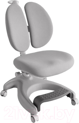 Кресло детское FunDesk Solerte с подставкой для ног (серый)