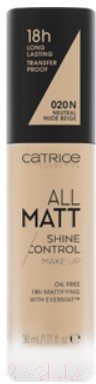 Тональный крем Catrice All Matt Shine Control Make Up Тон 020N (30мл)