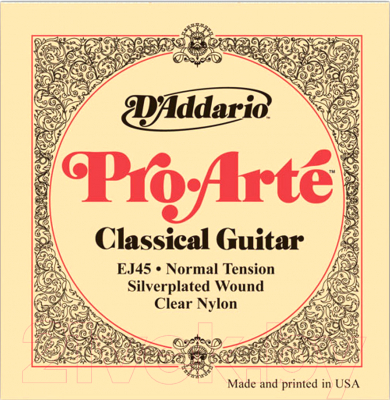 Струны для классической гитары D'Addario EJ45 Pro Arte Normal
