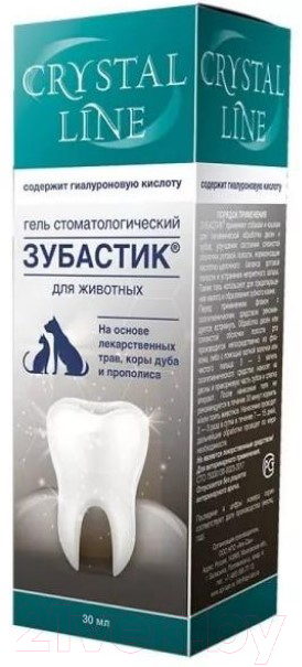 Средство для ухода за полостью рта животных Apicenna Crystal Line Зубастик гель (30мл)