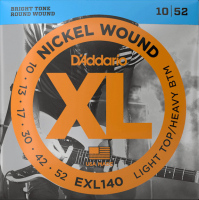 Струны для электрогитары D'Addario EXL140 XL Nickel Wound Light Top/Heavy Bottom 10-52 - 