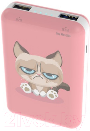 Портативное зарядное устройство Ritmix RPB-10007 (Grumpy Cat)