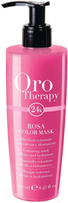 Тонирующая маска для волос Fanola Oro Therapy 24k увлажняющая розовый (250мл)