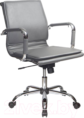 Кресло офисное Бюрократ CH-993-Low (серый/низкая спинка/хром)