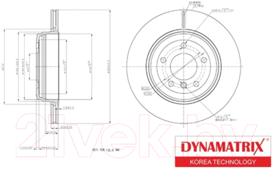 Тормозной диск Dynamatrix-Korea DBD1260