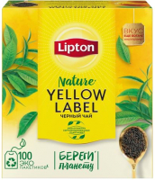 Чай пакетированный Lipton Yellow Label черный (100пак) - 