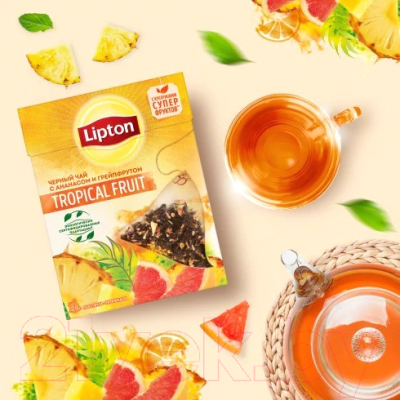 Чай пакетированный Lipton Tropical Fruit Tea черный (20пир)