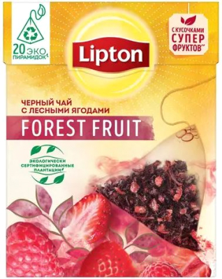 Чай пакетированный Lipton Forest Fruit Tea черный с лесными ягодами (20пир)