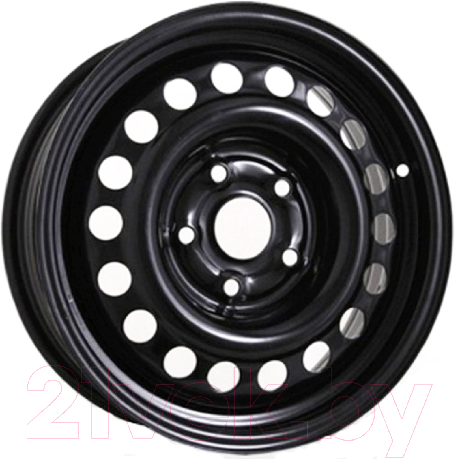 Штампованный диск Eurodisk 64H38D 15x6" 5x100мм DIA 57.1мм ET 38мм Black
