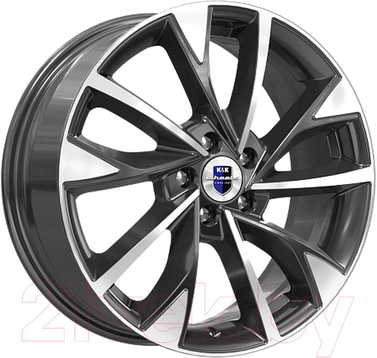 Литой диск K&K Роквуд 17x7" 5x112мм DIA 57.1мм ET 40мм Алмаз черный