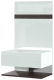 Прикроватная тумба SV-мебель Соло Д со щитом (белый/белый глянец/венге) - 