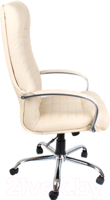 Кресло офисное Деловая обстановка Атлант Хром ХН (кожа люкс 2050 Y 20R /персиковый)