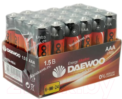 Комплект батареек Daewoo Energy LR03 (24шт)