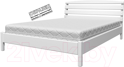 Односпальная кровать Bravo Мебель Камелия 1 90x200 (белый античный)