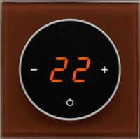 Терморегулятор для теплого пола DeLUMO Takto 8017 (темный коричневый) - 