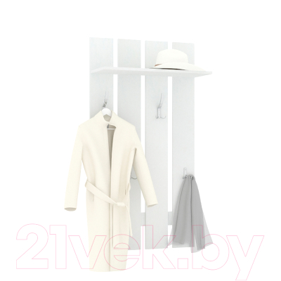 Вешалка для одежды Кортекс-мебель Лара ВП1 (белый)