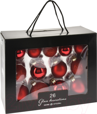 

Набор шаров новогодних Koopman, Красный, AVK100020