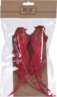 Набор ёлочных игрушек Koopman Птица / HC4503030 (красная) - 