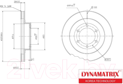 Тормозной диск Dynamatrix-Korea DBD1594