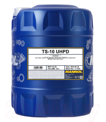 Моторное масло Mannol TS-10 5W40 UHPD CI-4/SL / MN7110-20 (20л)