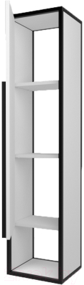 Шкаф-пенал Дабер 016 / СТ16.0.2.5 (черный/белый)
