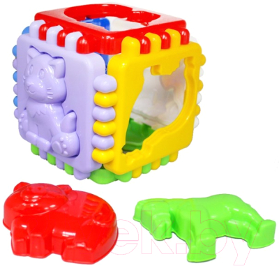 Развивающая игрушка РЫЖИЙ КОТ Логический куб Любимая ферма / RC-И-9086