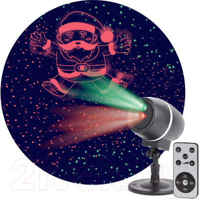 Лазерный проектор ЭРА Laser Танцующий Санта / Б0047977