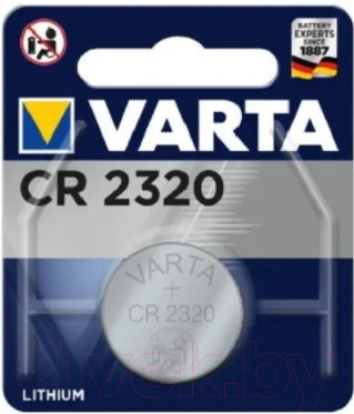 

Батарейка Varta, Electronics CR2320 BL1 Lithium 3V 6320 1/10/100 / 6320101401