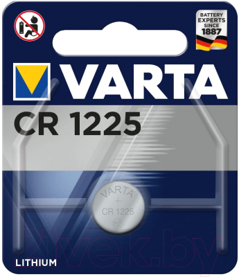 

Батарейка Varta, Electronics CR1225 BL1 Lithium 3V 6225 1/10/100 / 6225101401