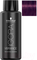 Крем-краска для волос Schwarzkopf Professional Igora Vibrance 6-99 (60мл, темный русый фиолетовый экстра) - 