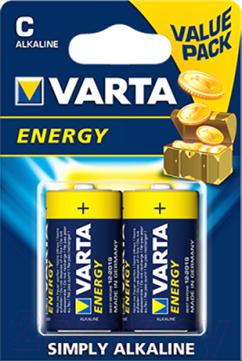 Комплект батареек Varta Energy LR14 / 04114229412 (2шт)