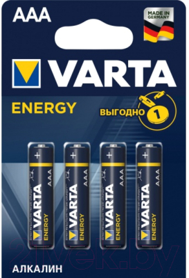 Комплект батареек Varta Energy LR03 / 04103213414 (4шт)