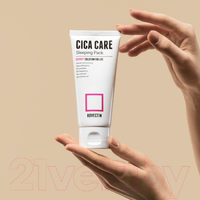 Маска для лица кремовая Rovectin Skin Essentials Cica Care Sleeping Pack (80мл)