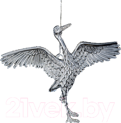 

Елочная игрушка Erich Krause, Серебристый, Decor Журавль серебряный / 53495