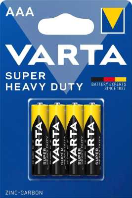 Комплект батареек Varta Superlife Micro 4AAА R03P / 020031014 (4шт)