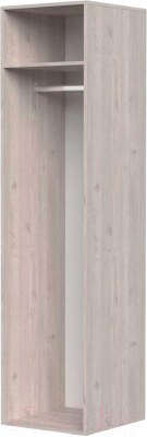 Шкаф-пенал Bravo Мебель Бриз ШР-1 для платья и белья (дуб нельсон/смоки софт/дуб ниагара)