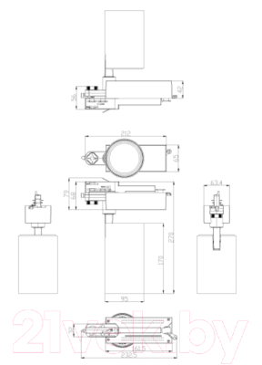 Трековый светильник ЭРА SТR-30-36-30K-B40 / Б0049780 (черный)
