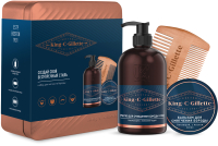 

Набор косметики для бритья Gillette, King C. Бальзам д/смягчения бороды+Средство д/очищения бороды