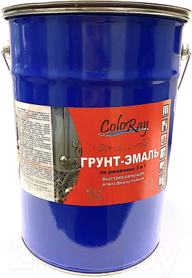 Грунт-эмаль Coloray 3в1 RAL 8019 (6кг, серо-коричневый)